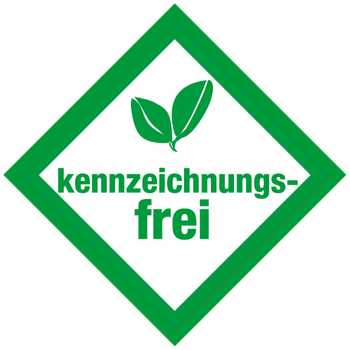 kennzeichnungsfrei label