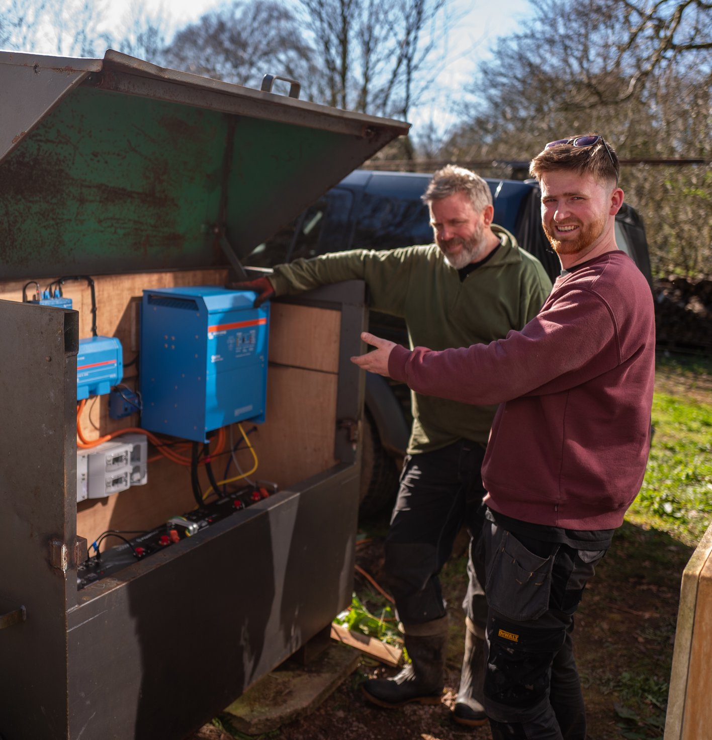 JellyWatt installers with a Victron battery system