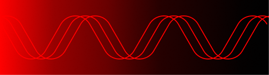 Abstract red wave pattern on a black background, featuring intertwining lines creating a dynamic, flowing design.