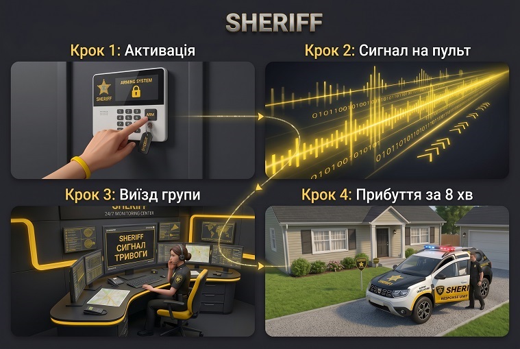 Пультова охорона (тривожна сигналізація) від SHERIFF