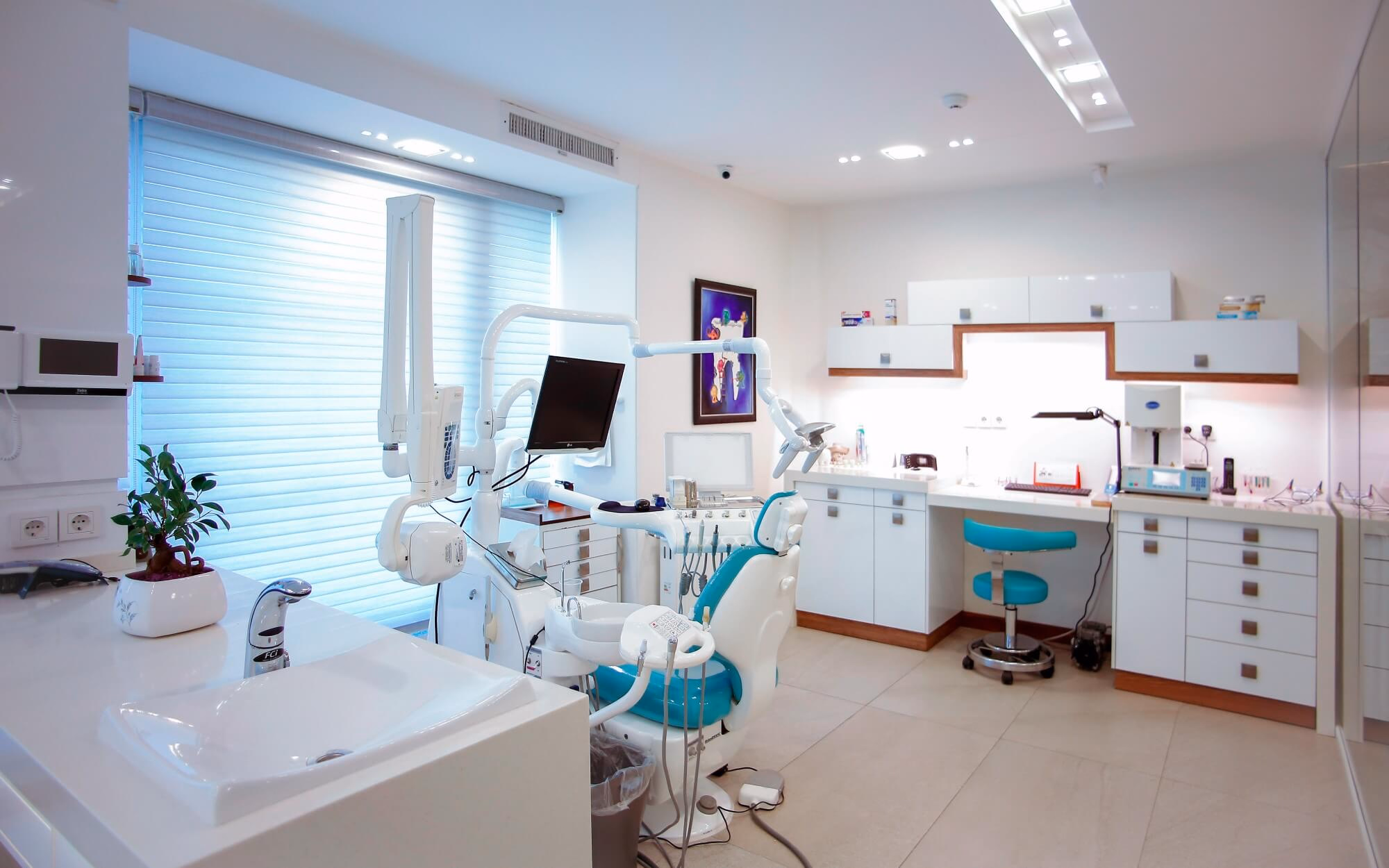 The view of a dental office