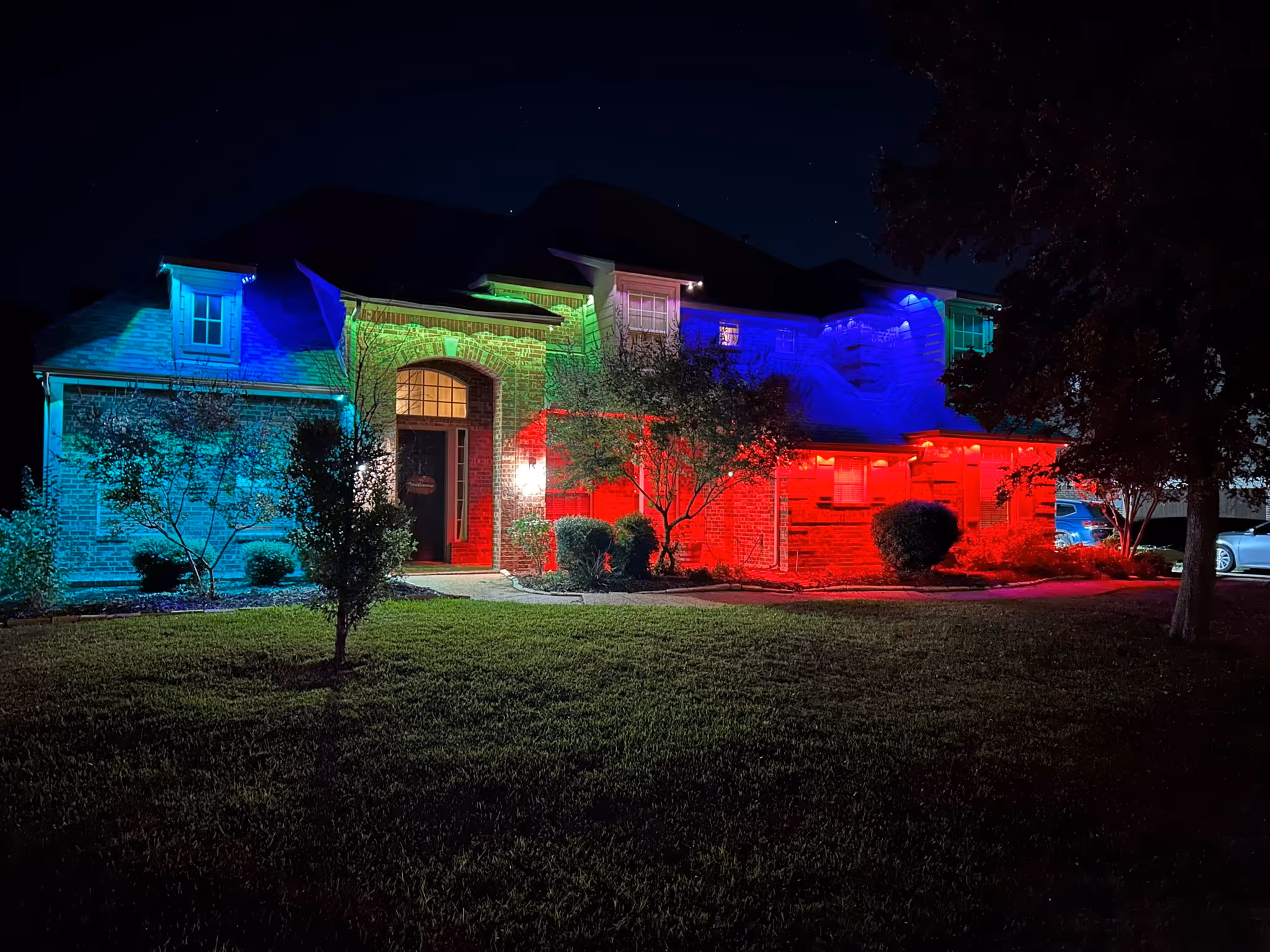 Permanent lighting solution.