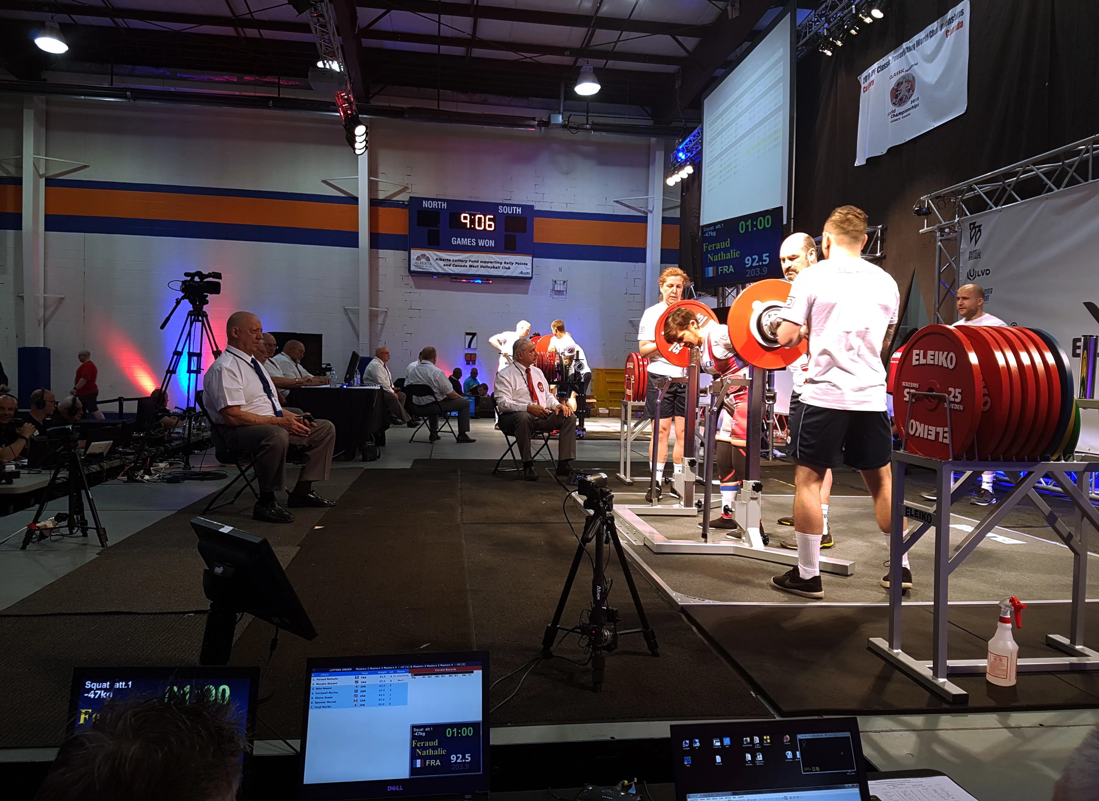 side of stage view of the power lifting compeitition