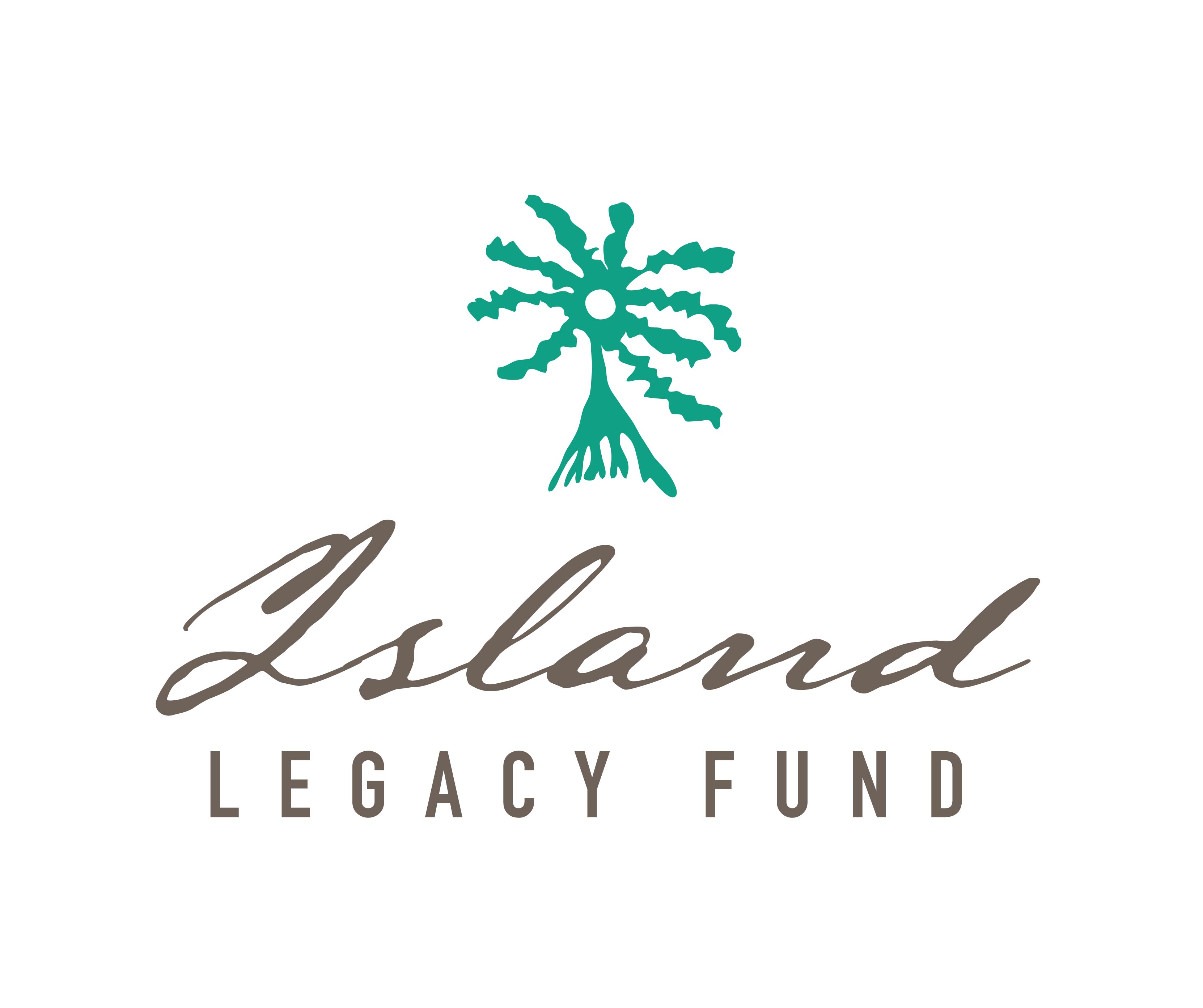 Island Legacy Fund logo with a stylized teal palm tree above the name in brown script and block text.