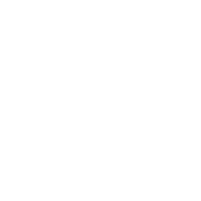 Simple white line drawing of a round analog clock showing the time as 10:10.