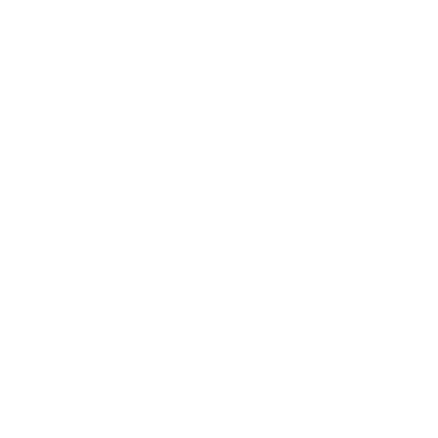 White telephone handset icon with sound waves on a black background.