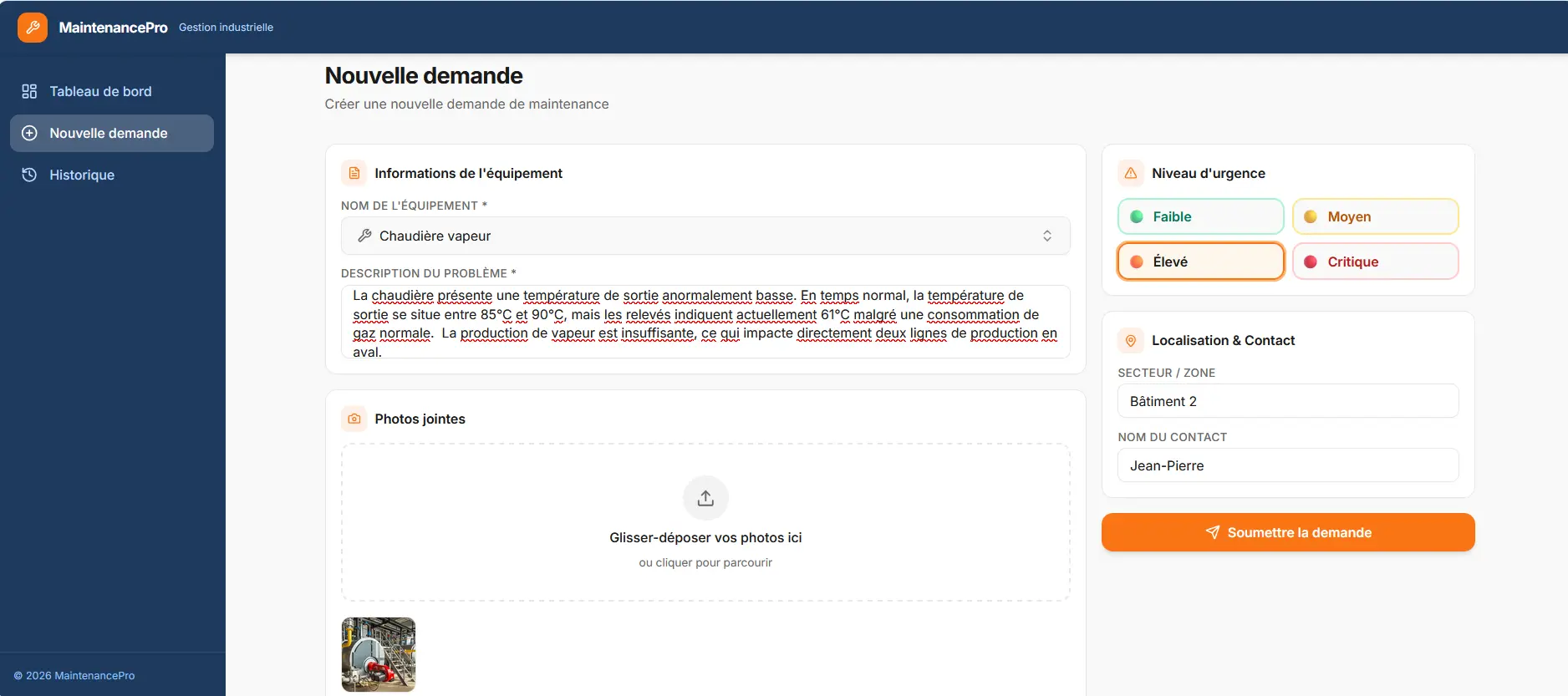 Interface Métier Power Apps