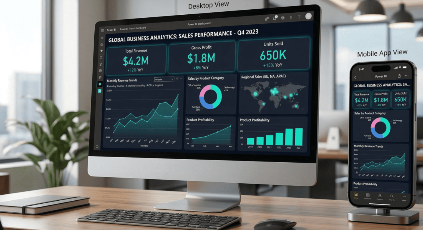 Exemple de tableau de bord Power BI