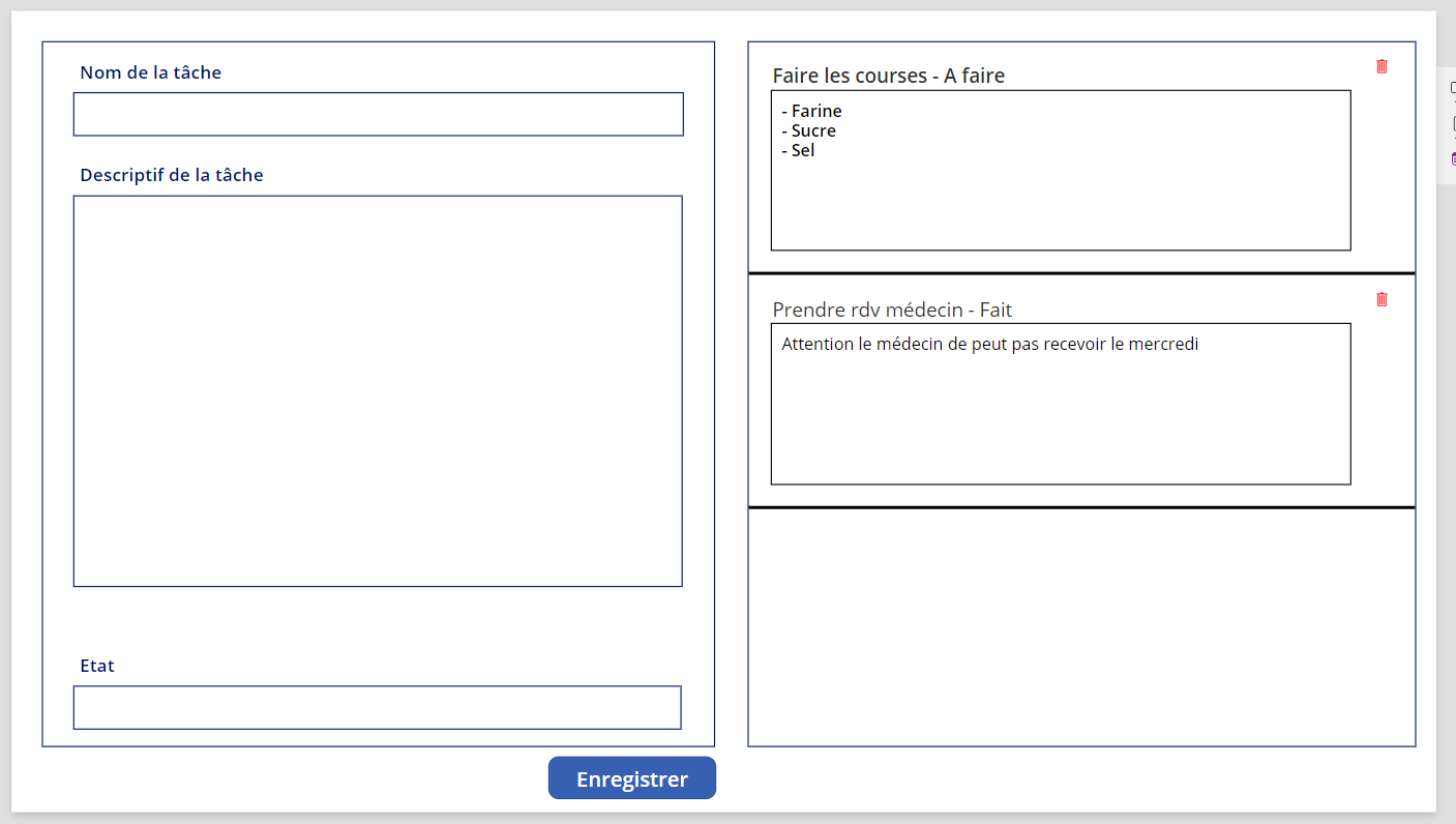Application de liste de tâches terminée : formulaire d'ajout et liste des tâches