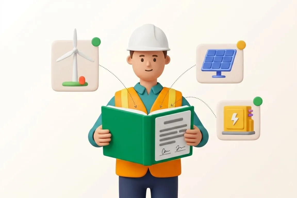 Illustration 3D : responsable HSE rassemblant trois sites dans un registre sécurité unique