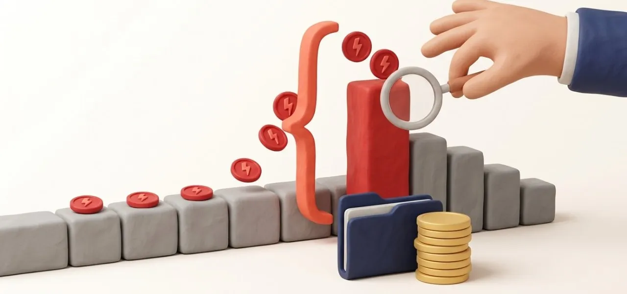 Cinq pastilles du même code défaut se regroupent en une seule barre rouge en tête du classement des arrêts, avec son budget