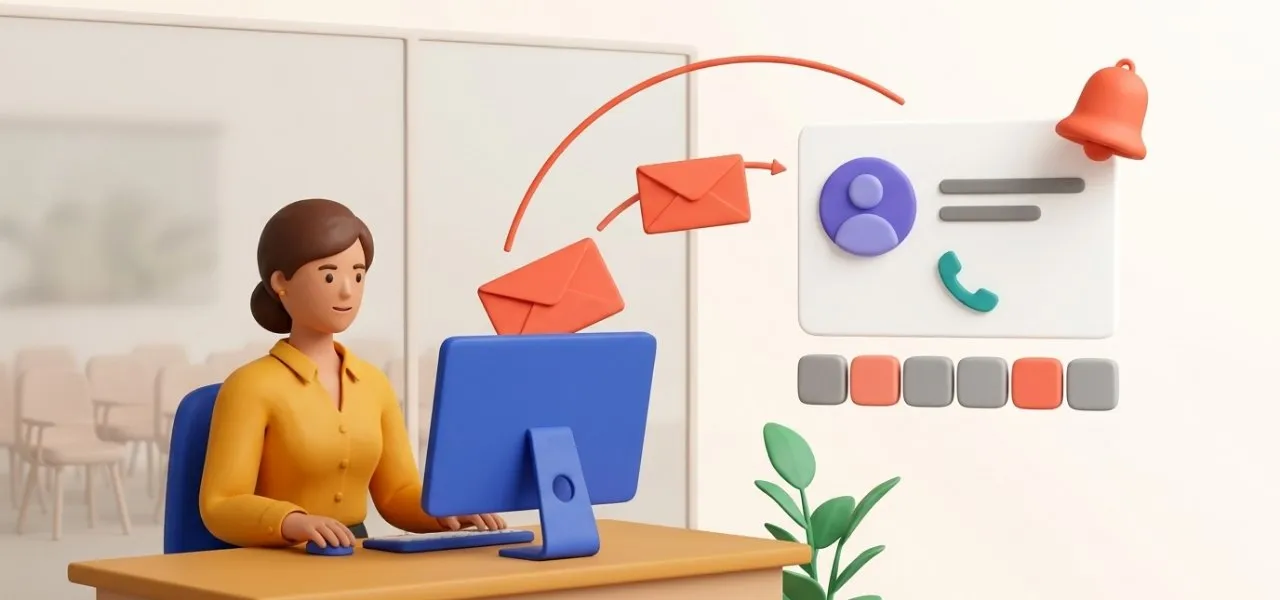 La relance du devis part seule, puis le commercial reçoit l'alerte avec le contact à appeler