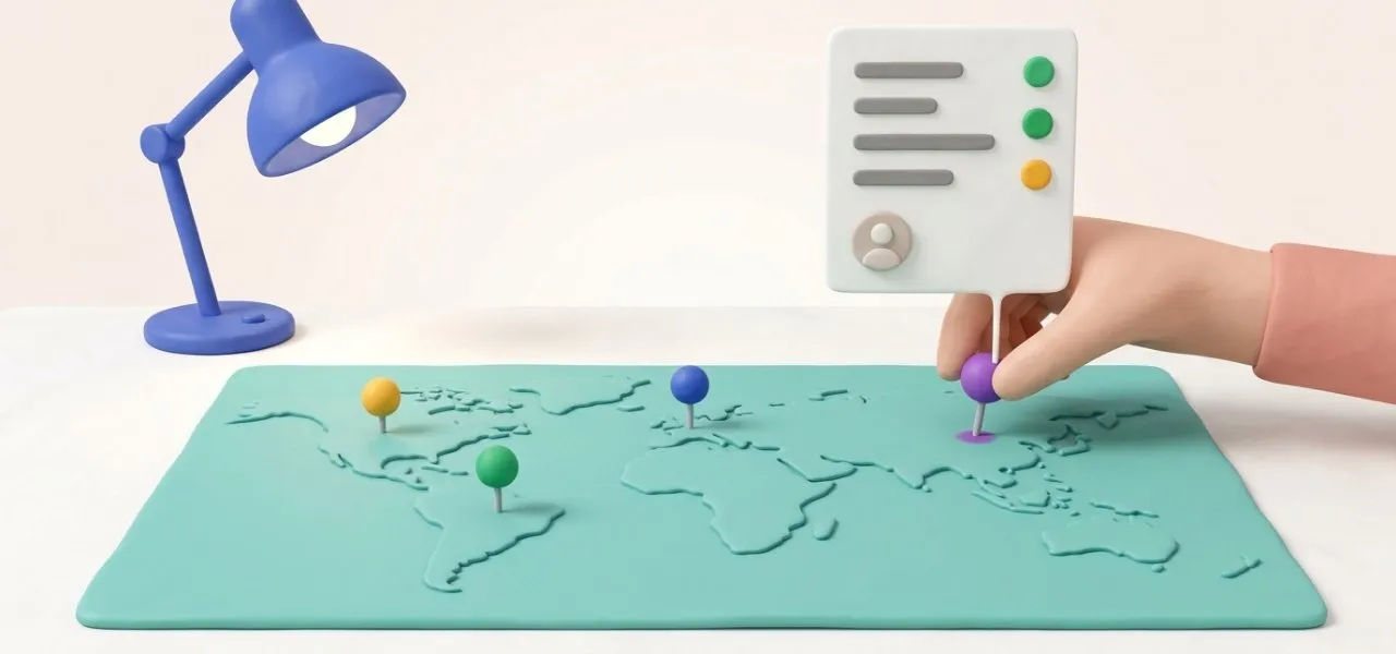 Une épingle soulevée sur la carte fait apparaître la fiche complète du produit dans ce pays