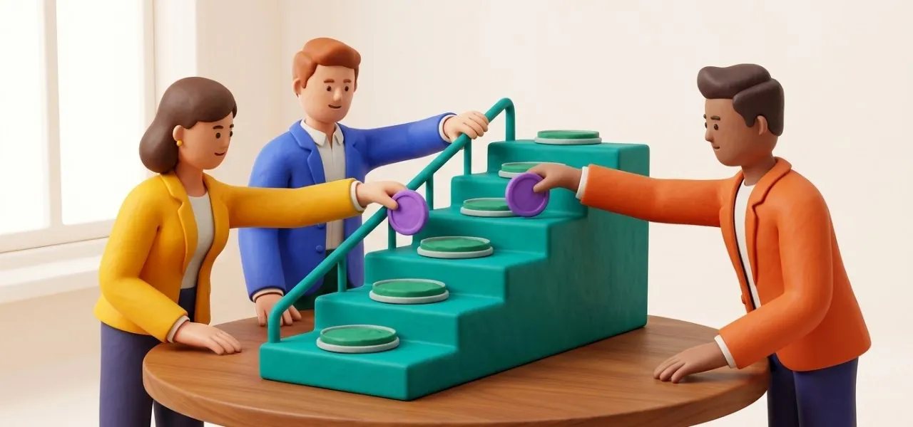 Chaque étape du cycle commercial porte la même probabilité pour tous les associés, recalibrée sur les affaires signées