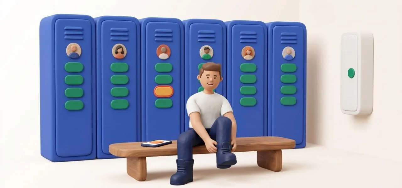 Dans le vestiaire, chaque casier porte les habilitations de son technicien, une étiquette ambre annonce une expiration