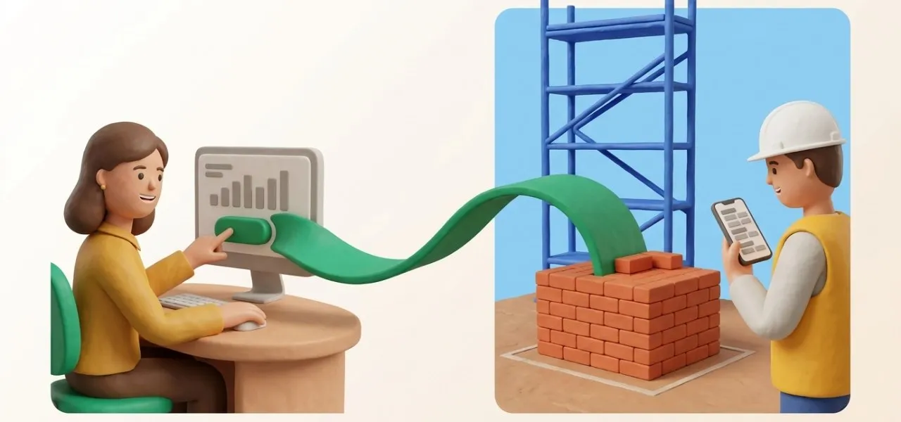 Les quantités validées en études filent du bureau au chantier et le conducteur travaille sur les mêmes chiffres que l'offre
