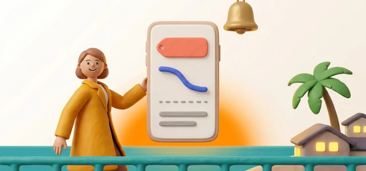 En déplacement, la revenue manager reçoit sur son téléphone l'alerte d'un week-end dont le pickup décroche