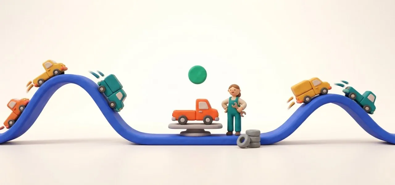 La courbe d'activité forme un creux et c'est là que le camion passe à l'atelier, sur un créneau choisi