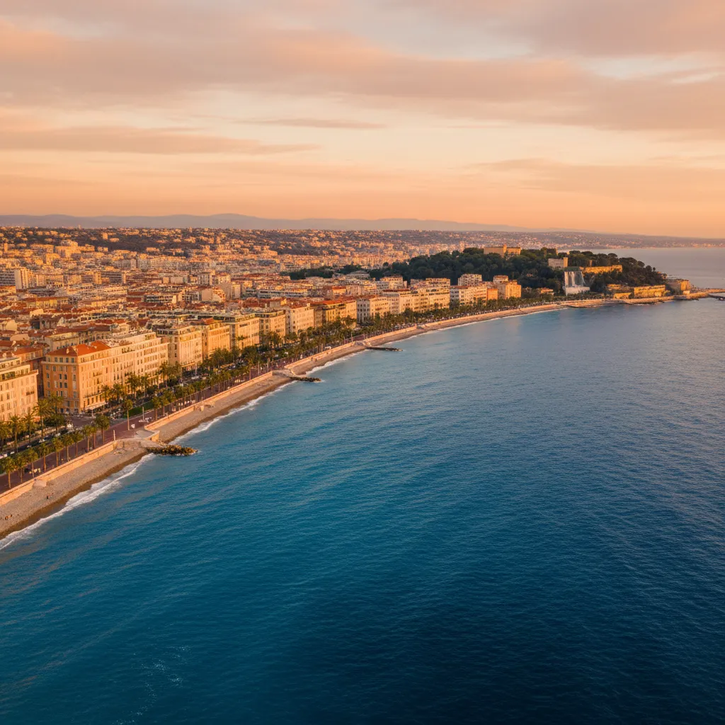 Nice, la baie des Anges et la promenade des Anglais