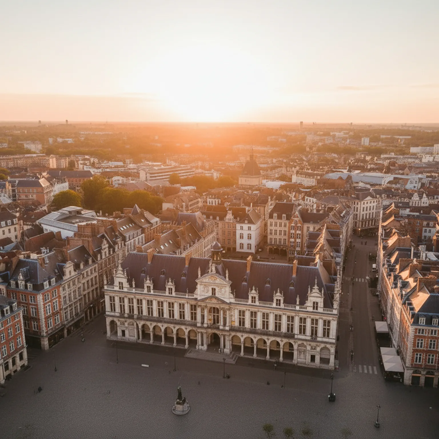 Lille, la Grand Place et la Vieille Bourse