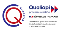 Logo Qualiopi processus certifié, République française : certification qualité délivrée par Qualitia au titre des actions de formation