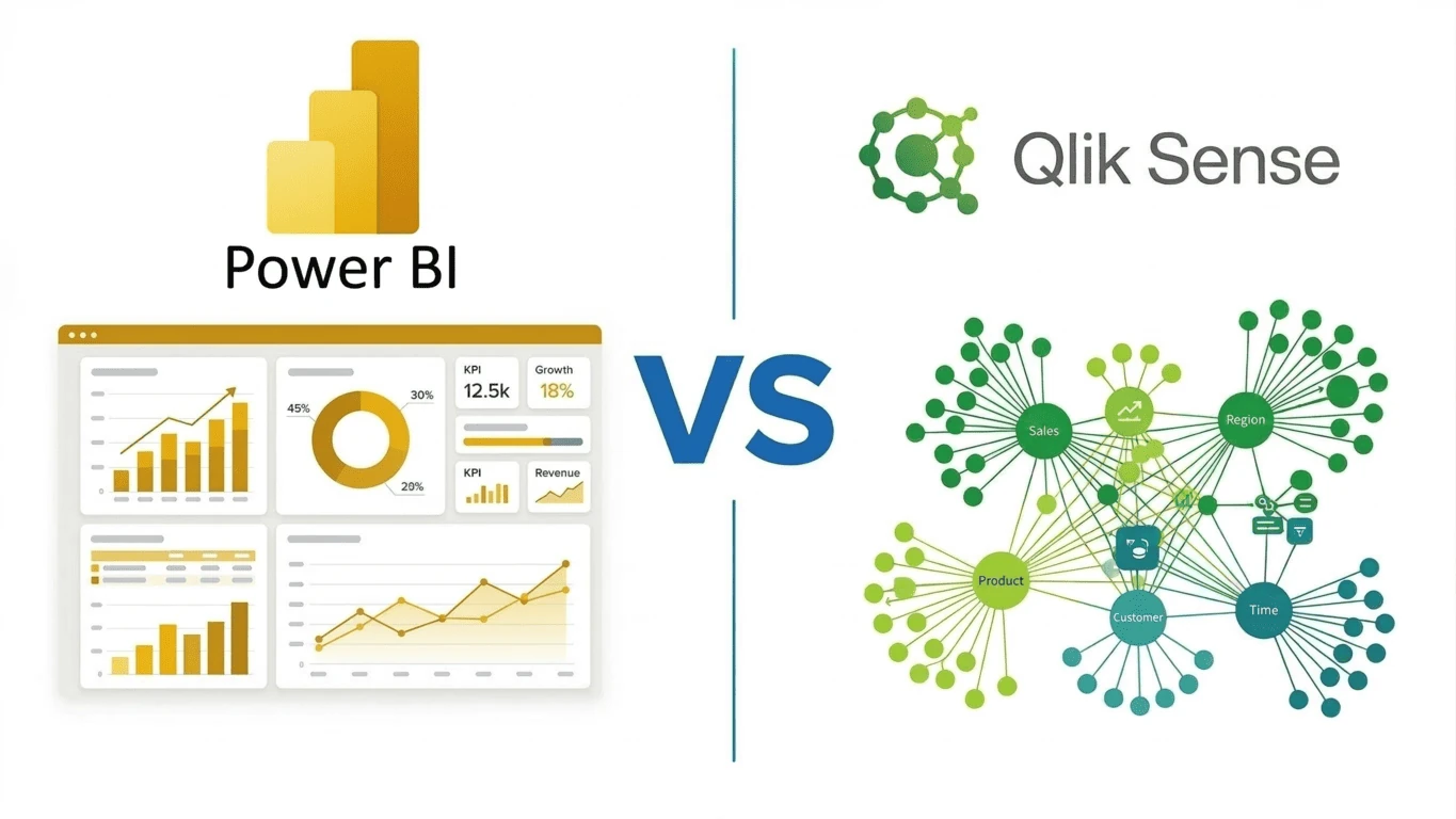 Power BI et Qlik Sense côte à côte : un tableau de bord et un modèle associatif