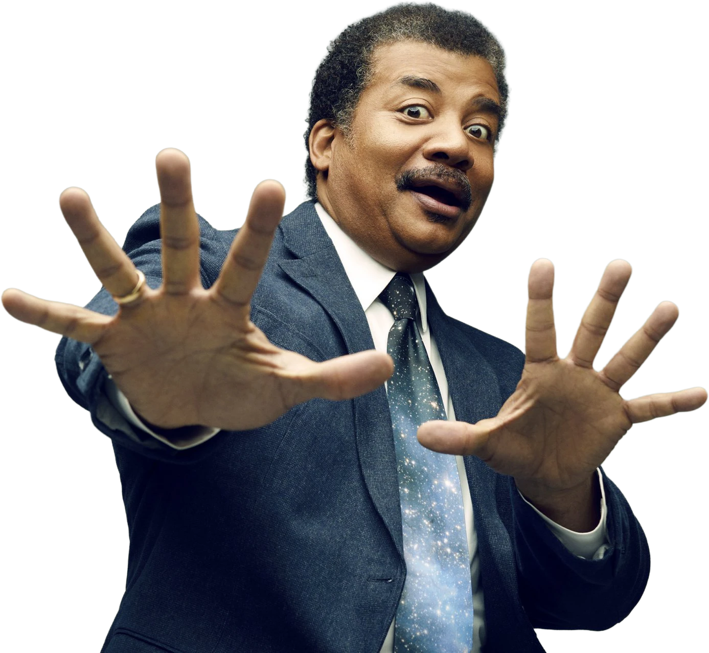 Photo of Neil holding up his fingers