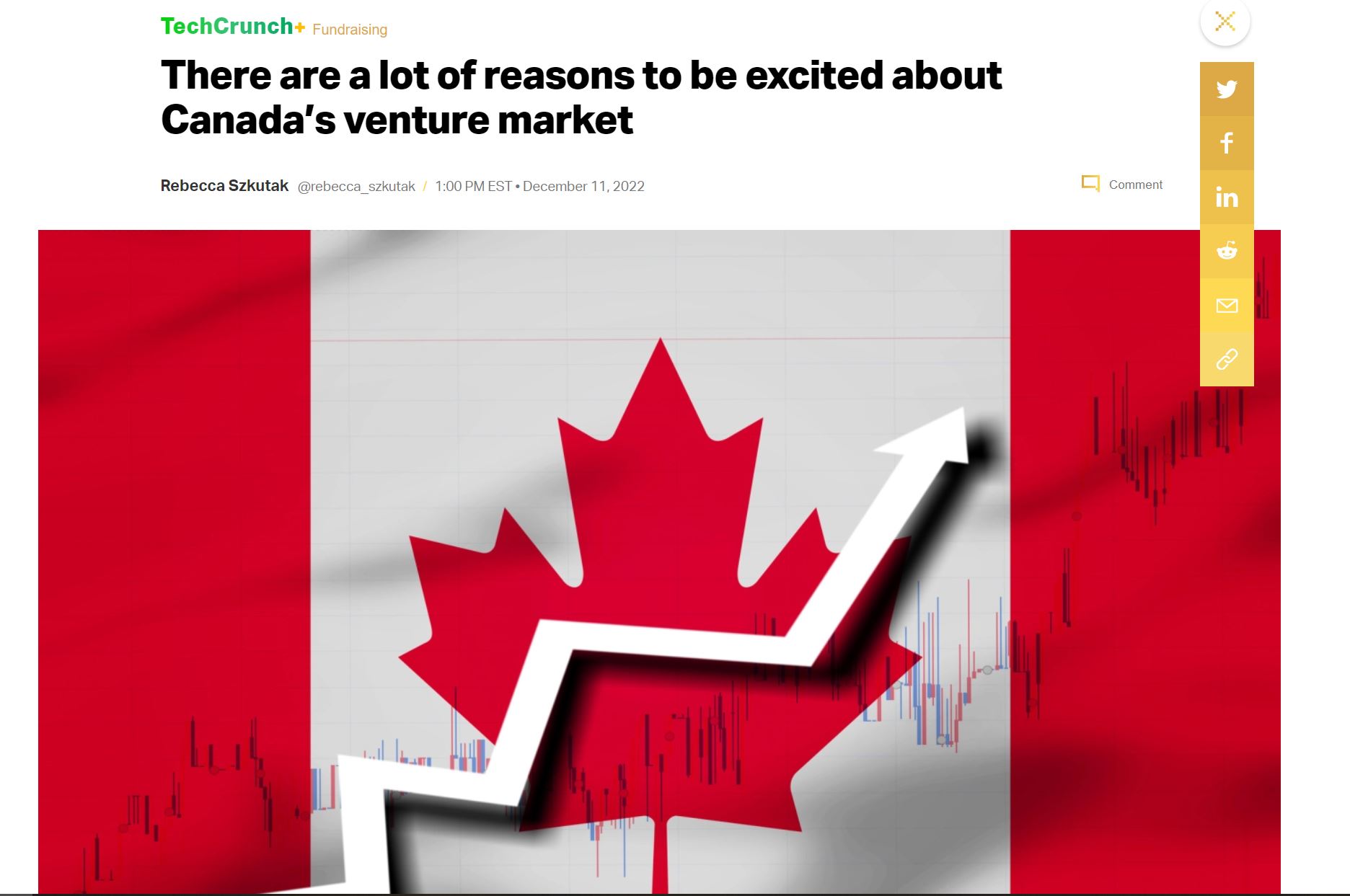 TechCrunch — Canada's venture market