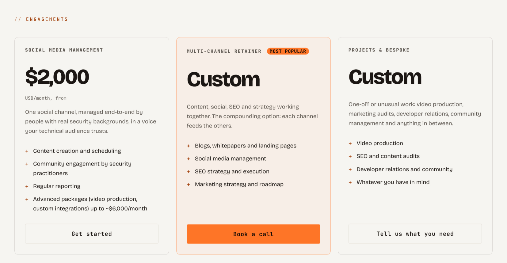 HackerContent pricing breakdown