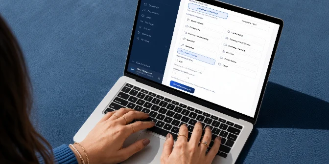 Solo Pro booking setup open on a laptop