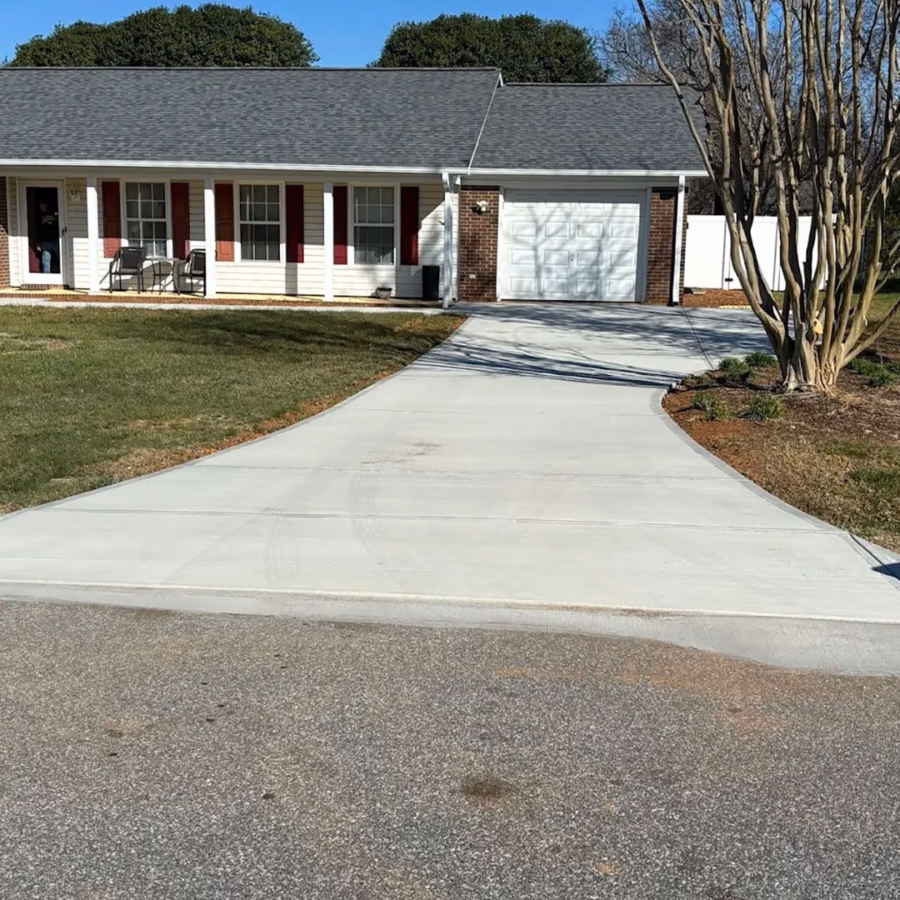 Concrete driveway installation by Landa Construction Services