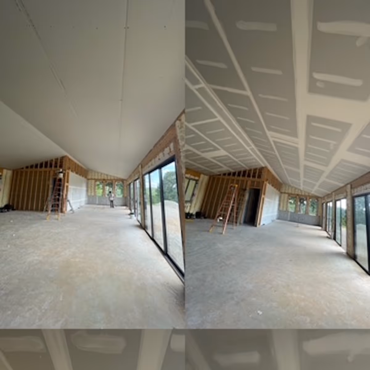 Drywall hanging and taping for residential renovation