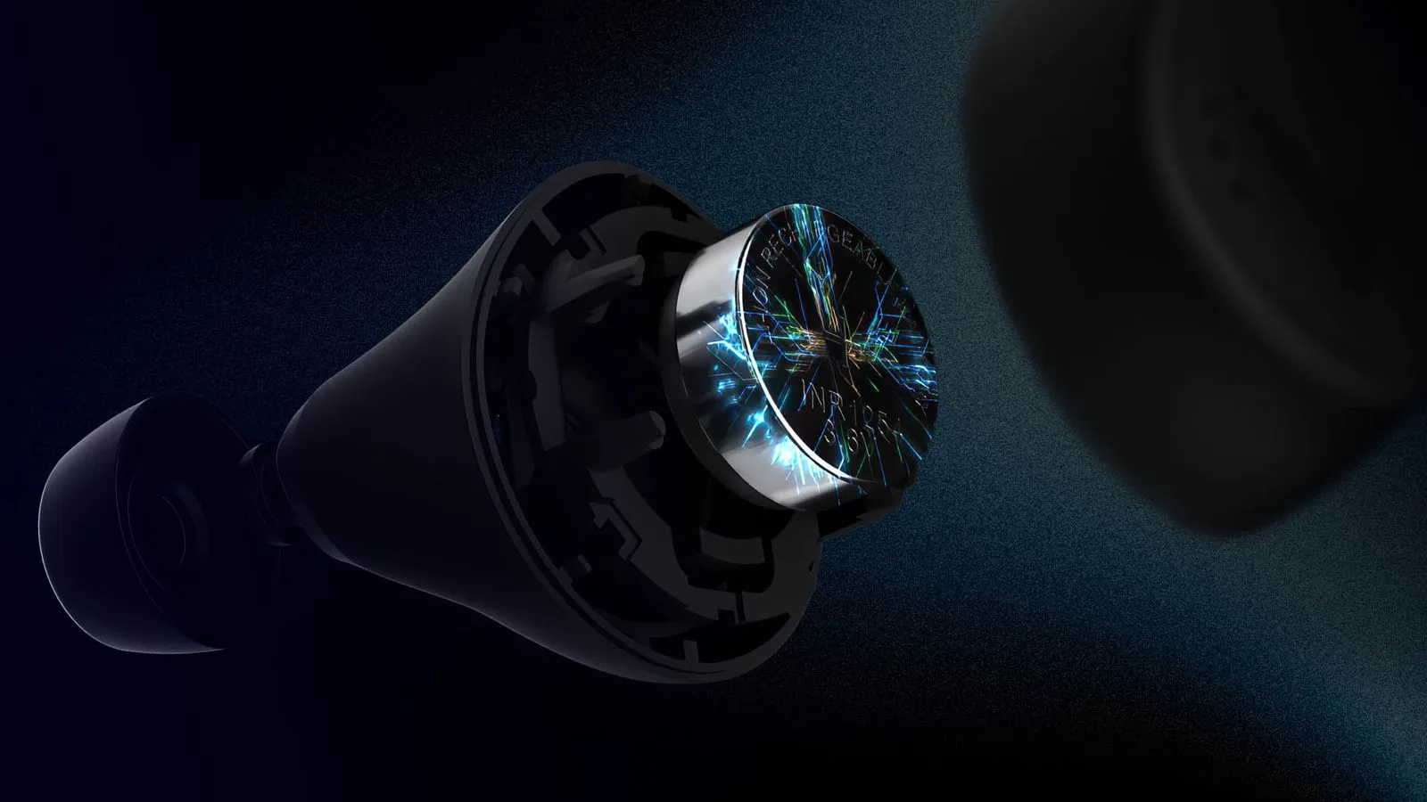 Exploded view of earbud battery