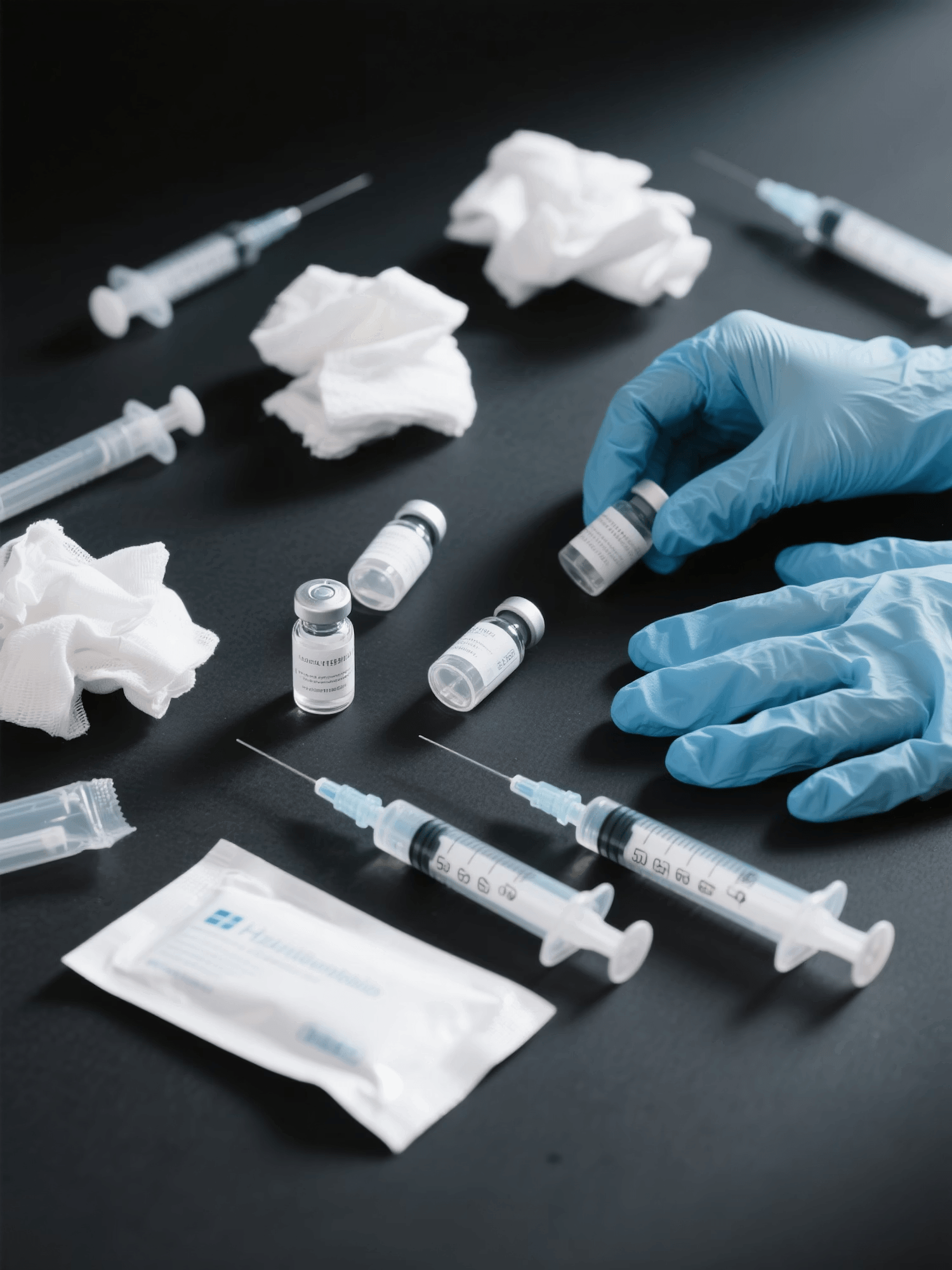 Close-up of clinical vials and medical supplies, symbolizing NeuMed’s expansion into ancillary services and wellness-driven care.