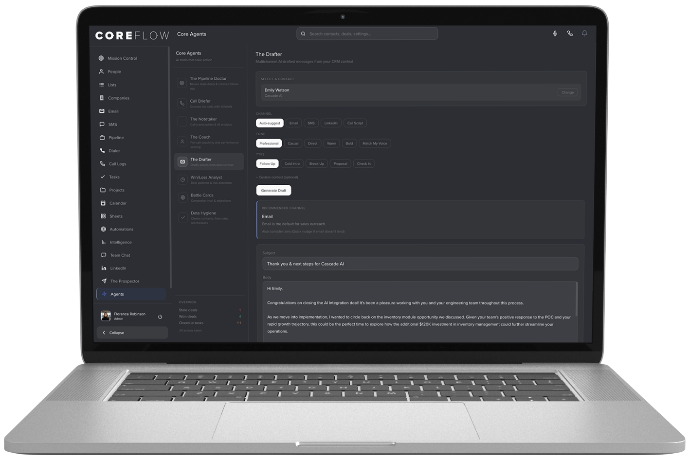 Coreflow AI email AI agent