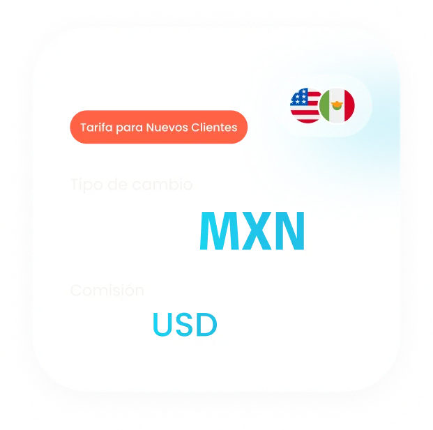 Transfer card showing a new customer rate and zero fee