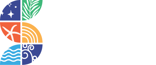 Storia Del Mare Red Sea Resort logo with colorful abstract shapes including stars, a palm leaf, a starfish, and waves.