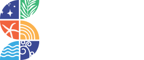 Logo of Storia Del Mare Red Sea Resort with colorful segmented circle and a green leaf.