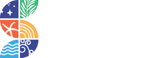 Logo of Storia Del Mare Red Sea Resort with colorful segmented circle and a green leaf.