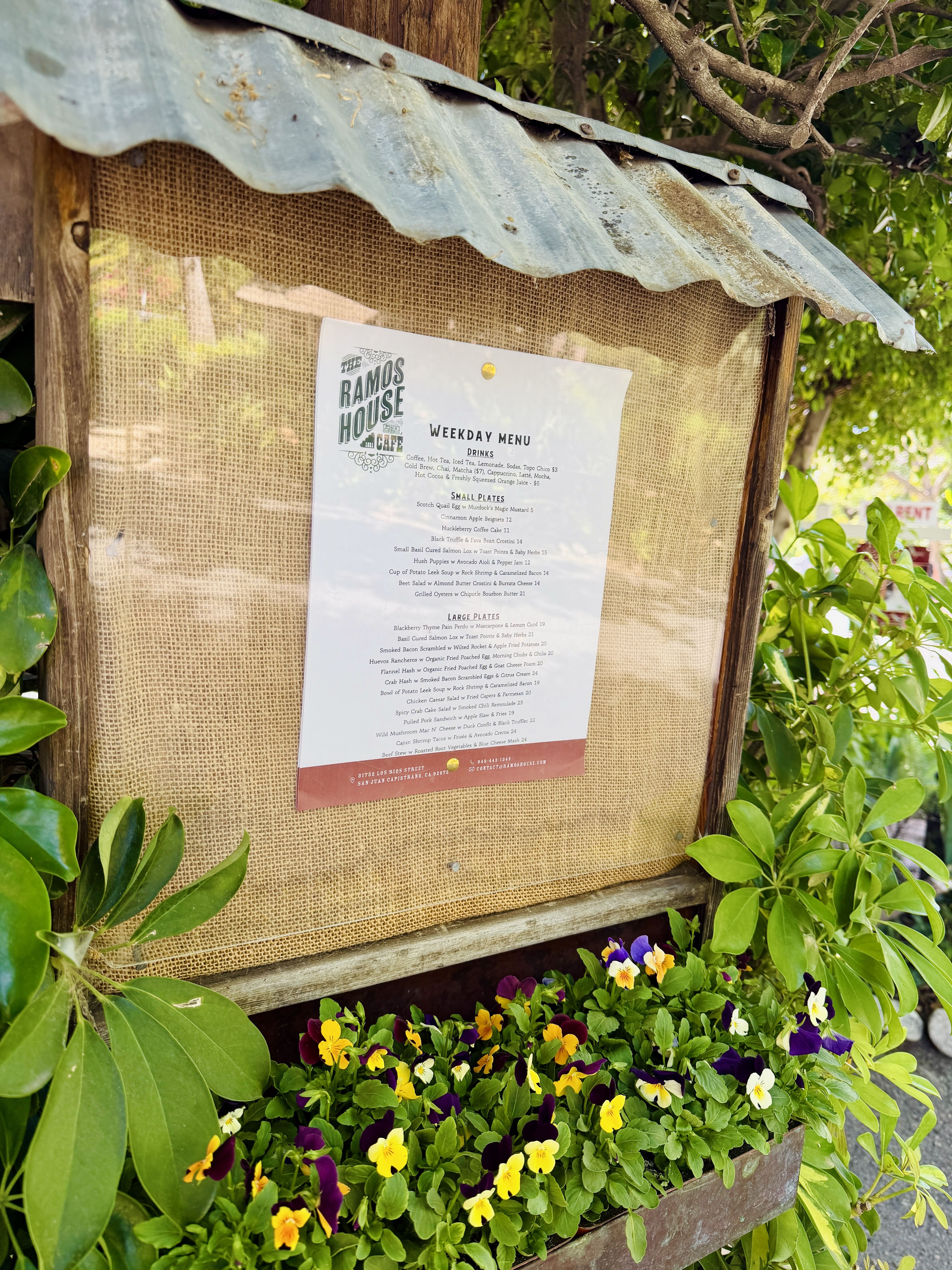 Ramos House Cafe menu