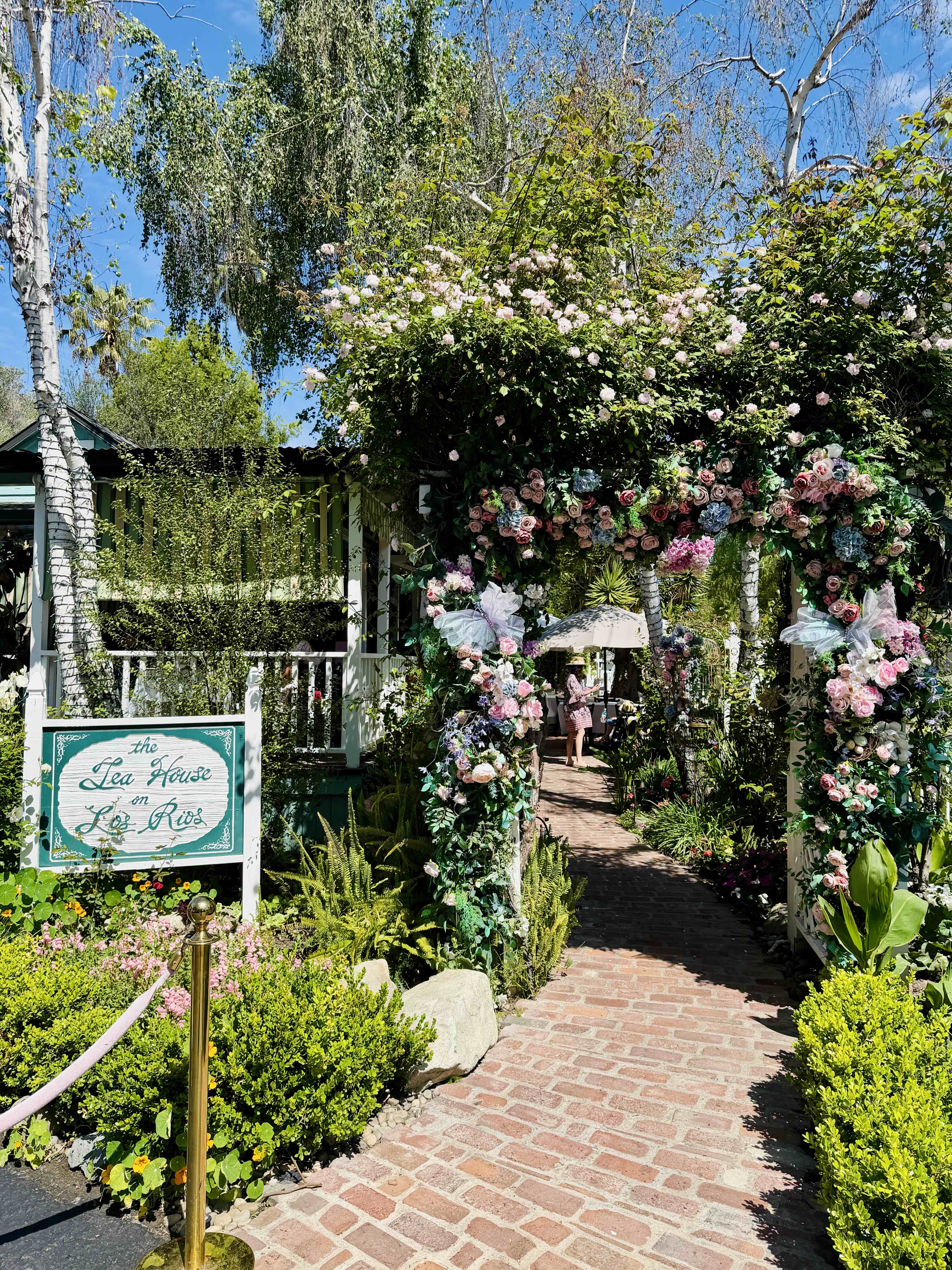 The Tea House on Los Rios exterior cottage and garden in San Juan Capistrano