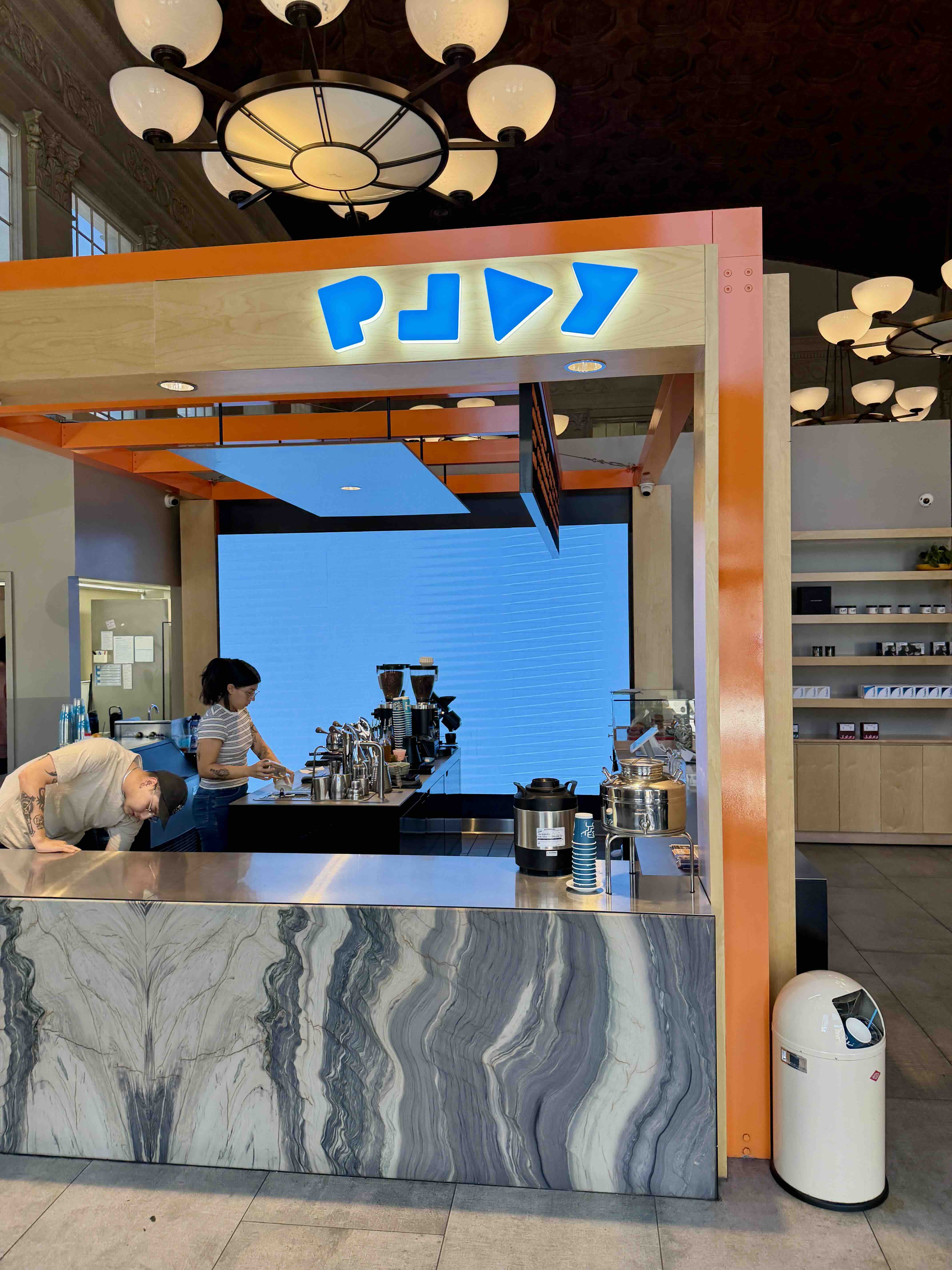 Bar at Play Coffee in Orange.