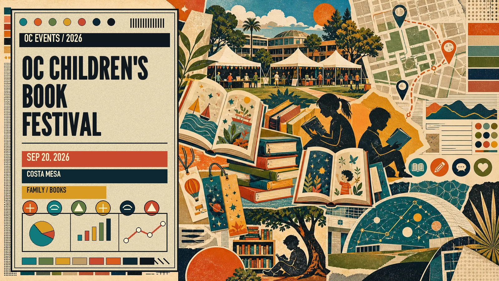 Orange County Children's Book Festival at Orange Coast College in Costa Mesa: authors, illustrators, and family literacy programming.