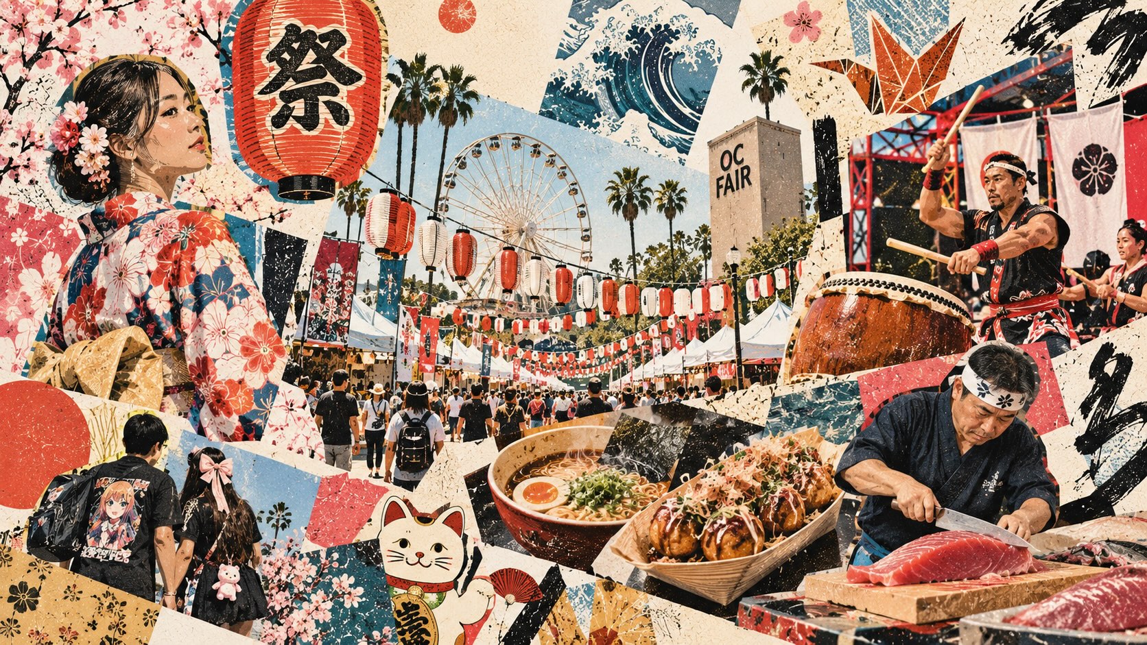 OC Japan Fair at the OC Fair and Event Center in Costa Mesa, Japanese culture and food festival.