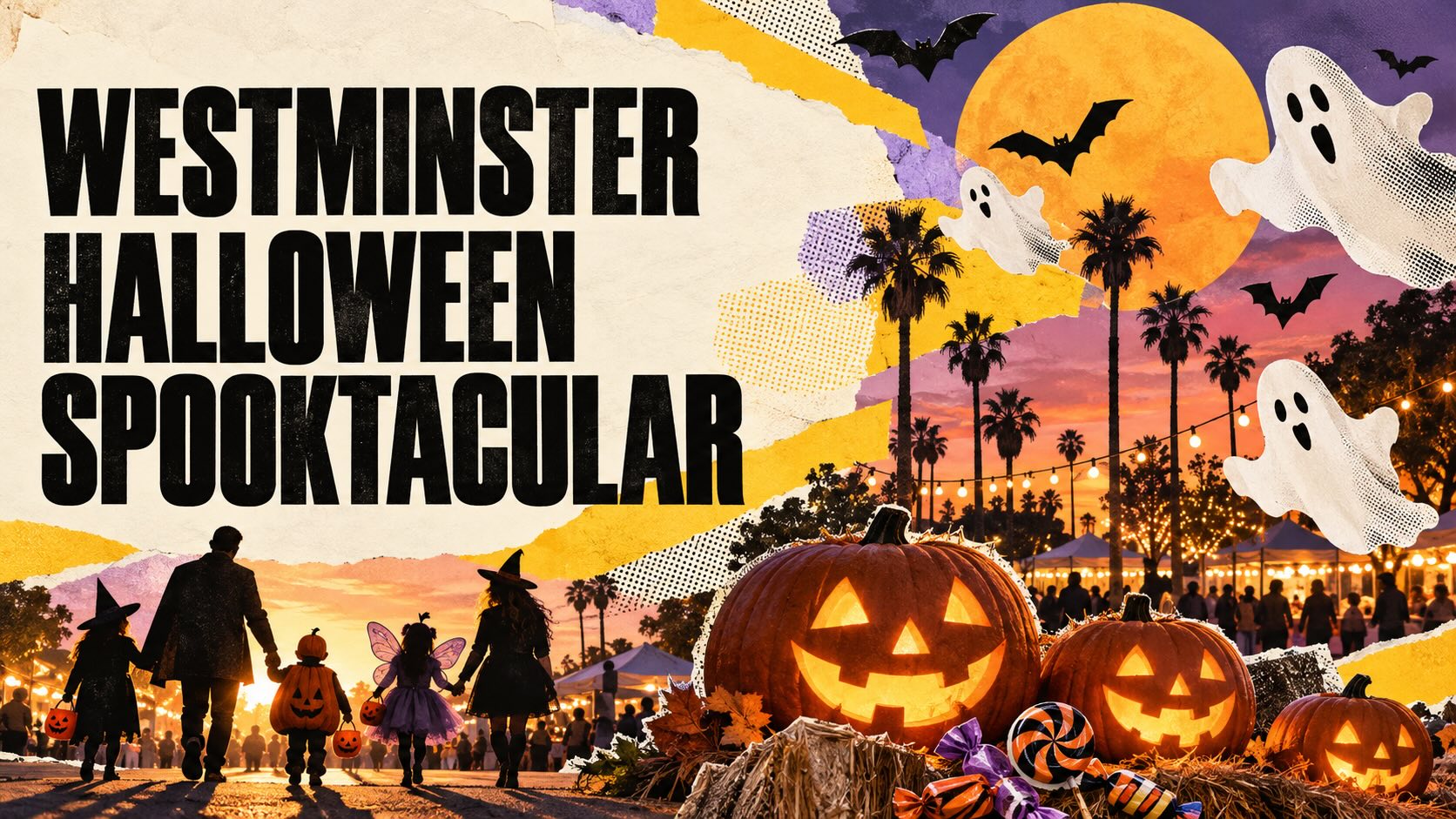Westminster Halloween Spooktacular at the Westminster Civic Center, all-ages trunk-or-treat and outdoor movie night in Orange County.