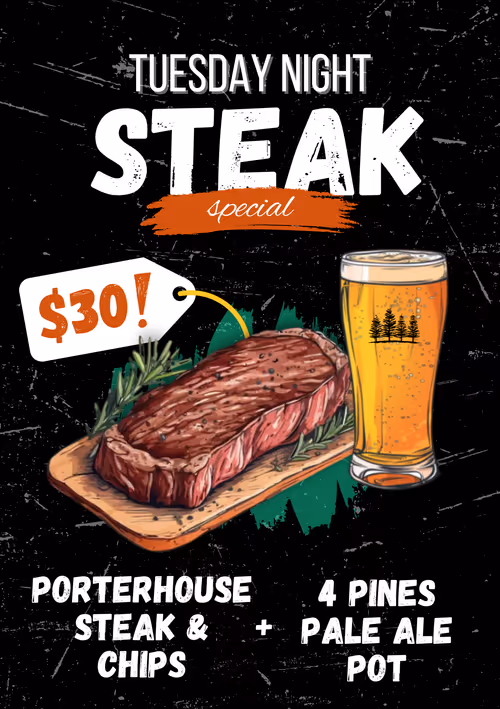 Tuesday Steak Special