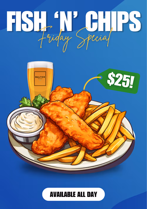 Fish and Chips Friday Special