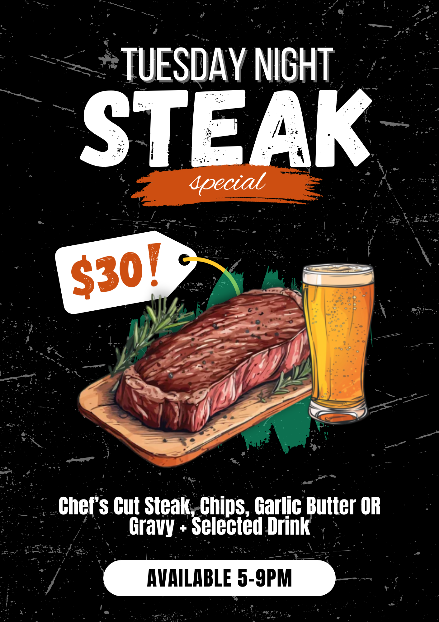 Tuesday Steak Special