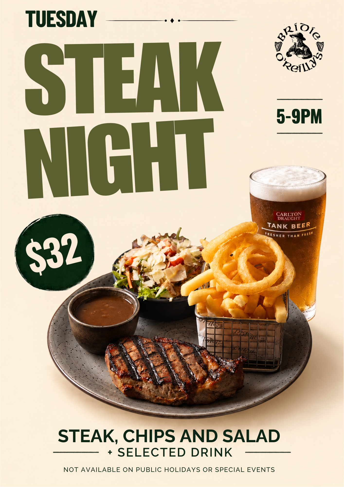 Tuesday Steak Special