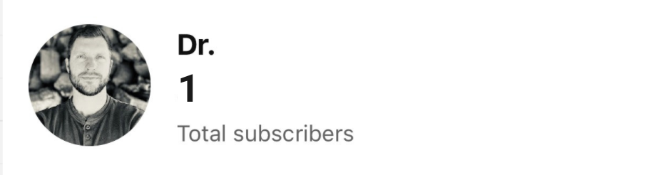 Dr. Adam YouTube before DMV - 1 subscriber